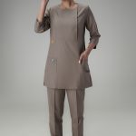 خاکی - تونیک شلوار سه دکمه ITKA304 | ایطب