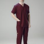 زرشکی - اسکراب شلوار شش جیب ISKA103 | ایطب