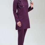 تونیک شلوار زنانه دومینا بادمجانی ITMD103 | ایطب
