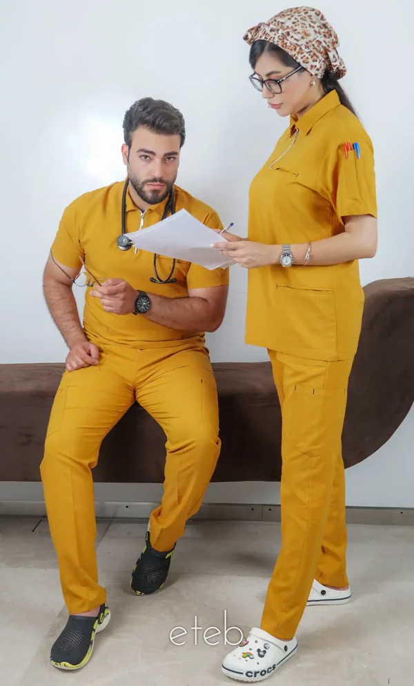 اسکراب شلوار مدفلکس خردلی
