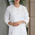روپوش سفید زنانه زیپ دکمه IAV103| ایطب