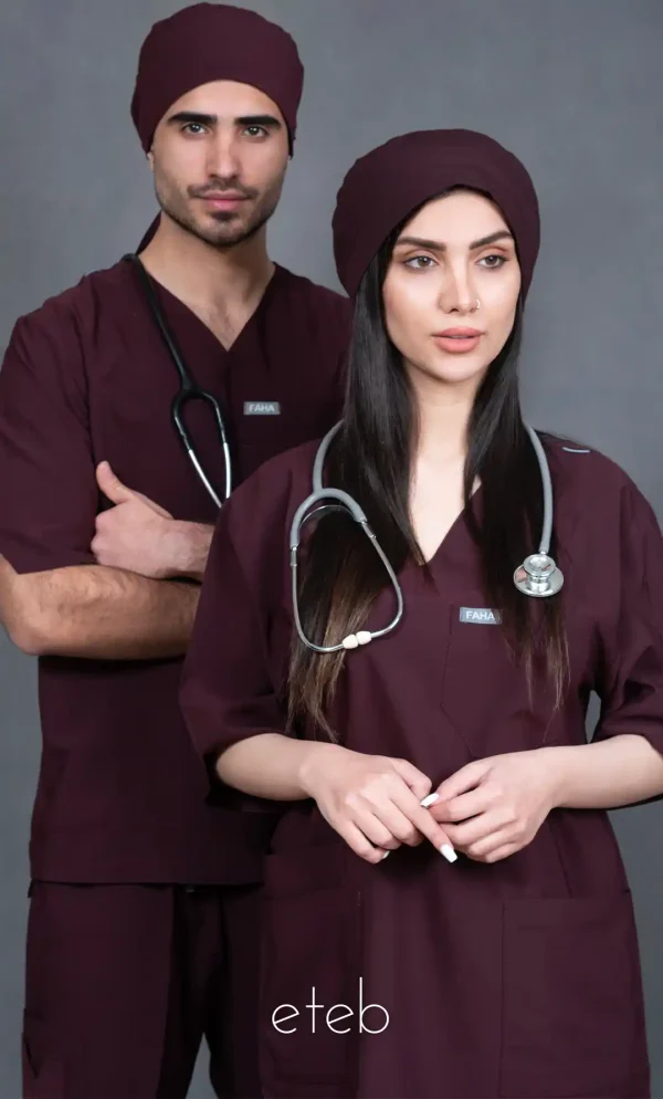 اسکراب شلوار لوتوس زرشکی