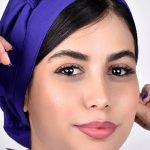 کلاه گره ای حجاب بنفش سیزگی ICV205| ایطب