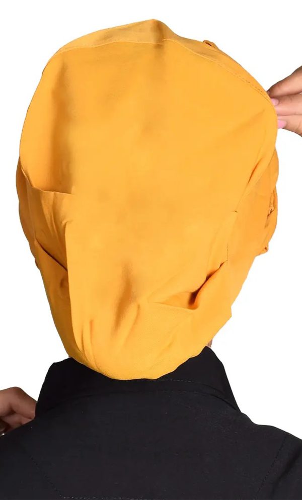 کلاه گره ای حجاب خردلی ICV223