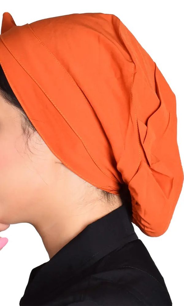 کلاه گره ای حجاب نارنجی ICV227
