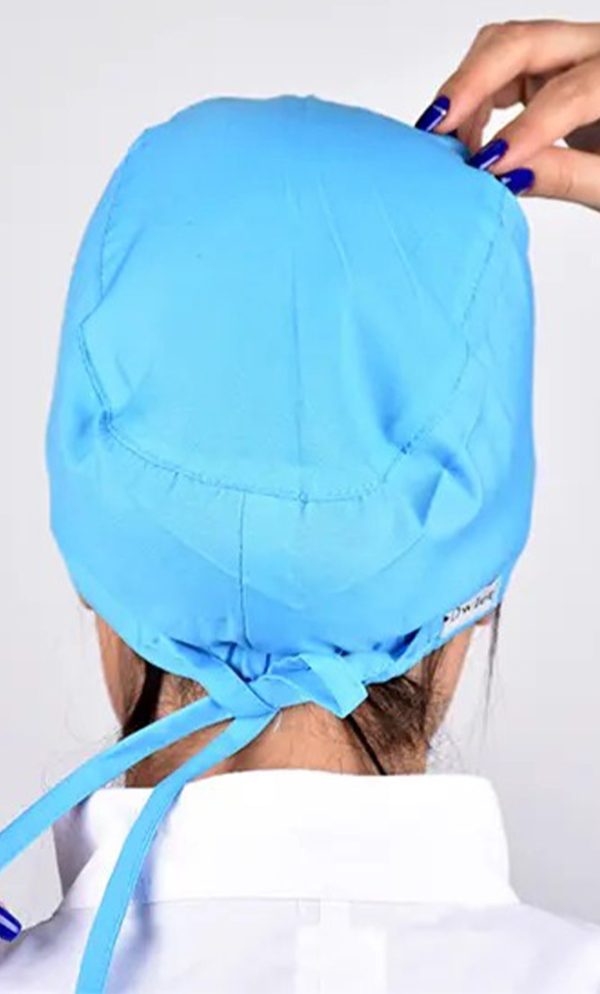 کلاه جراحی بند کوچک  آبی فیروزه ای ICV102