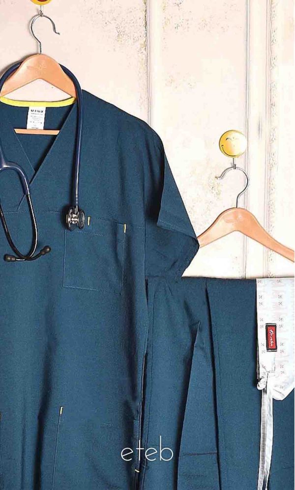 اسکراب شلوار یوفلکس سبز طرح جین