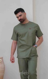 خریداری اسکراب یونیسکس یقه گرد پسته ای اورا ISOR203 | ایطب