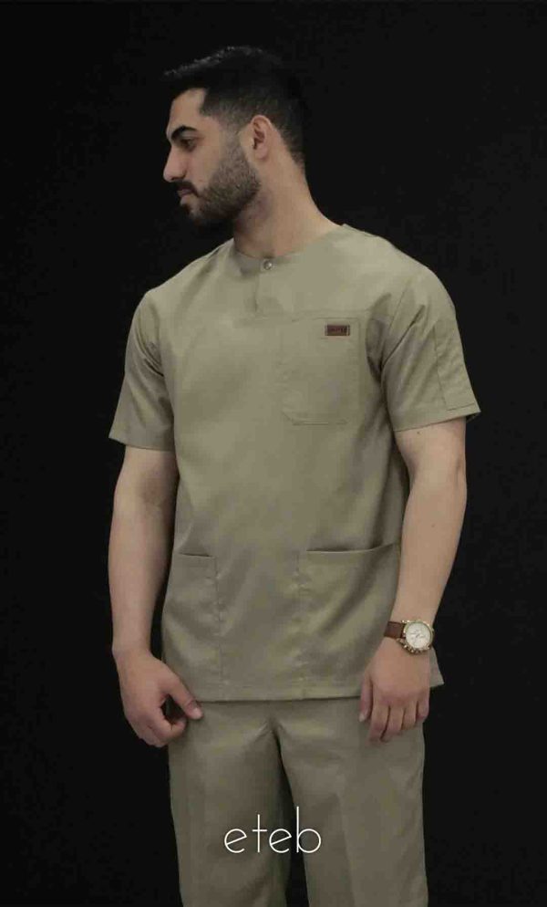 اسکراب یونیسکس یقه گرد کرمی اورا ISOR208