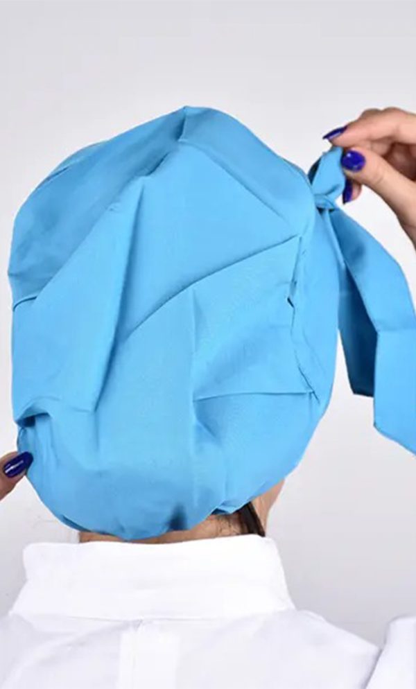 کلاه گره ای حجاب فیروزه ای ICV218