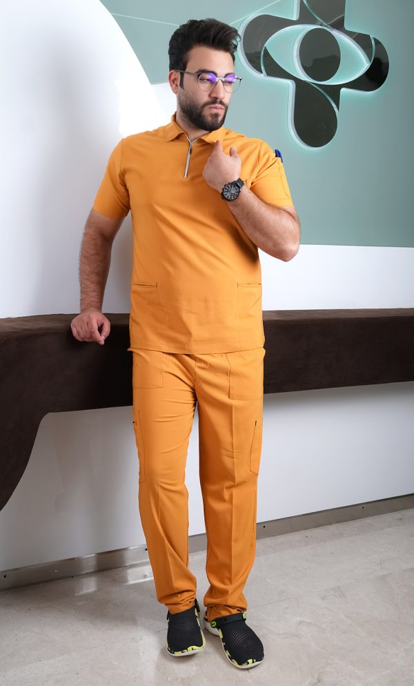 اسکراب شلوار مدفلکس خردلی