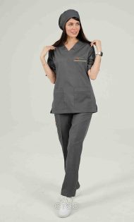 اسکراب یونیسکس یقه هفت دارای رنگ طوسی اورا ISOR109 | ایطب