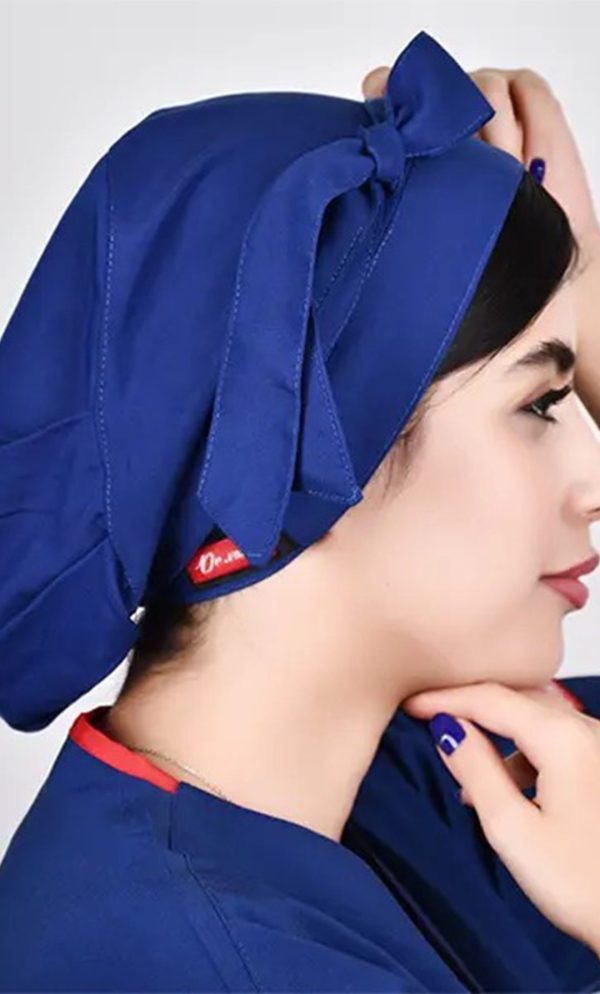 خرید کلاه گره ای حجاب آبی کاربنی ICV202 | ایطب