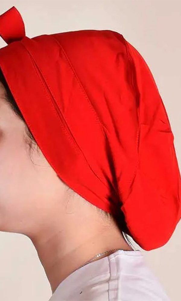خرید کلاه گره ای حجاب قرمز ICV220 | ایطب
