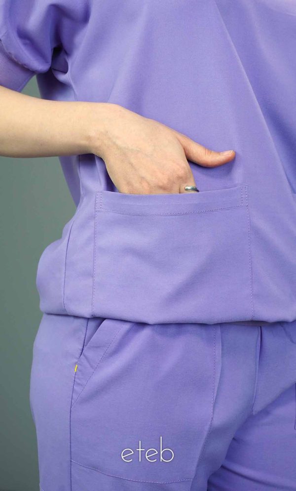 اسکراب و شلوار گری پلاس رنگ یاسی ISV504 | ایطب