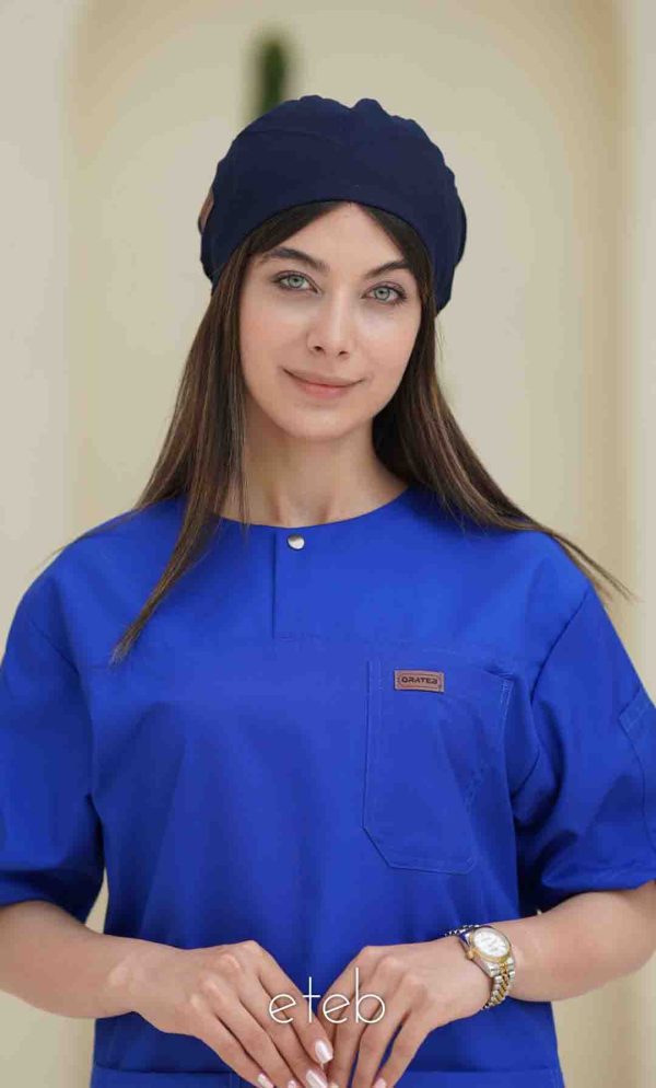 اسکراب یونیسکس یقه گرد آبی کاربنی اورا