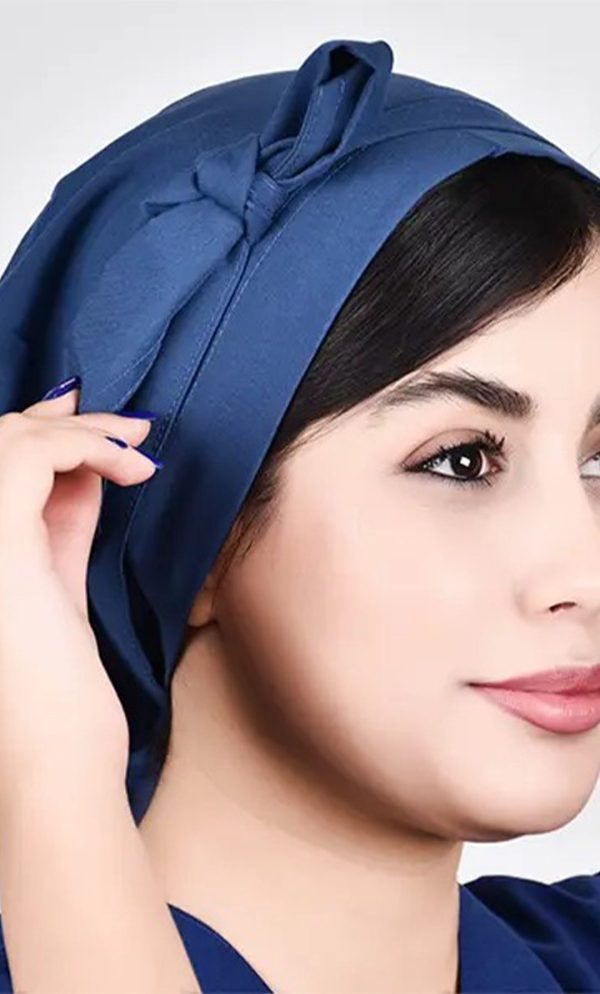 خرید کلاه گره ای حجاب آبی نفتی ICV203 | ایطب