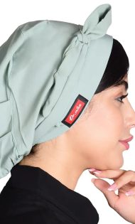 خرید کلاه گره ای حجاب سبز پاستیلی ICV224 | ایطب