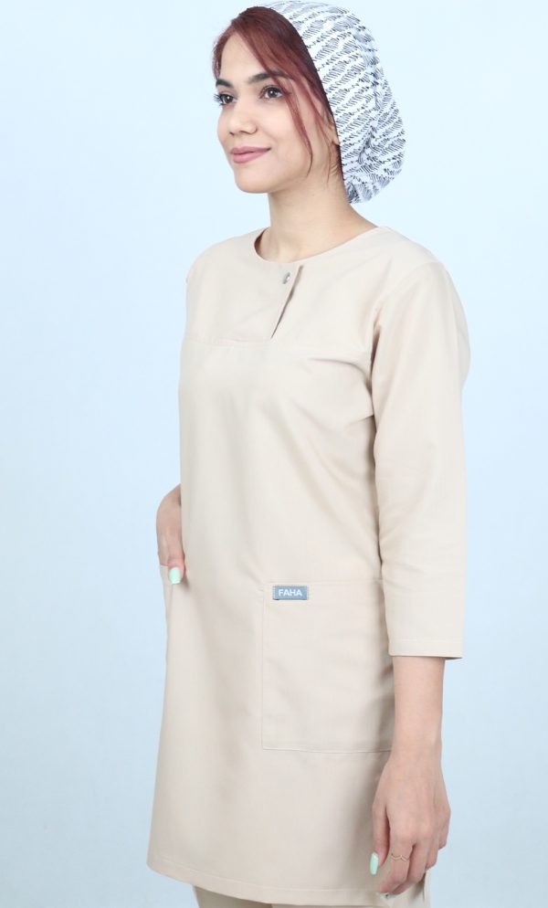 خرید تونیک شلوار الیت کرمی ITFA103 | ایطب