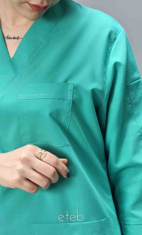 تونیک شلوار سیزگی آستین سه ربع ITA212 -دارای رنگ بنتونی | ایطب