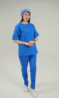 قیمت اسکراب یونیسکس یقه گرد آبی روشن اورا ISOR201 | ایطب