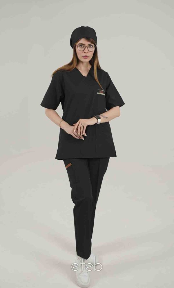 اسکراب یونیسکس یقه هفت  مشکی اورا