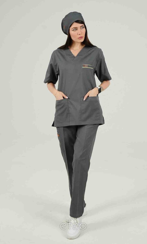 خرید و قیمت اسکراب یونیسکس یقه هفت طوسی اورا ISOR109 | ایطب