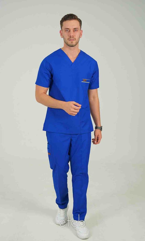 قیمت اسکراب یونیسکس یقه هفت آبی کاربنی اورا ISOR110 | ایطب
