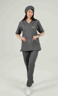 خرید اسکراب یونیسکس یقه هفت طوسی اورا ISOR109 | ایطب