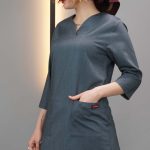 طوسی طرح جین - تونیک شلوار یوفلکس آستین سه ربع ITJ109| ایطب