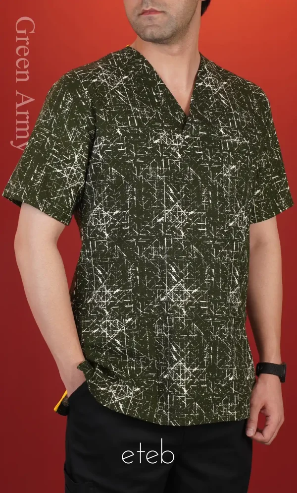 اسکراب لینن طرح گرین آرمی ISSL3