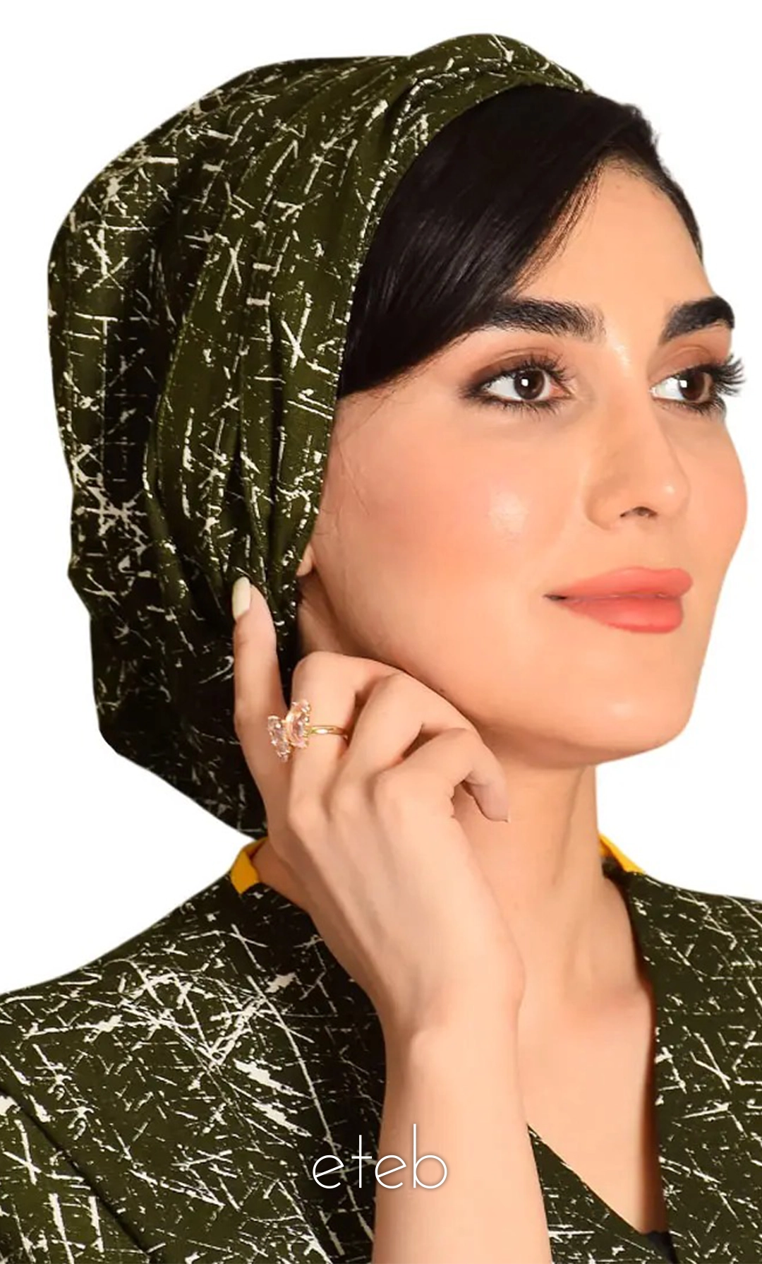 کلاه گره ای حجاب طرحدار ICS6142