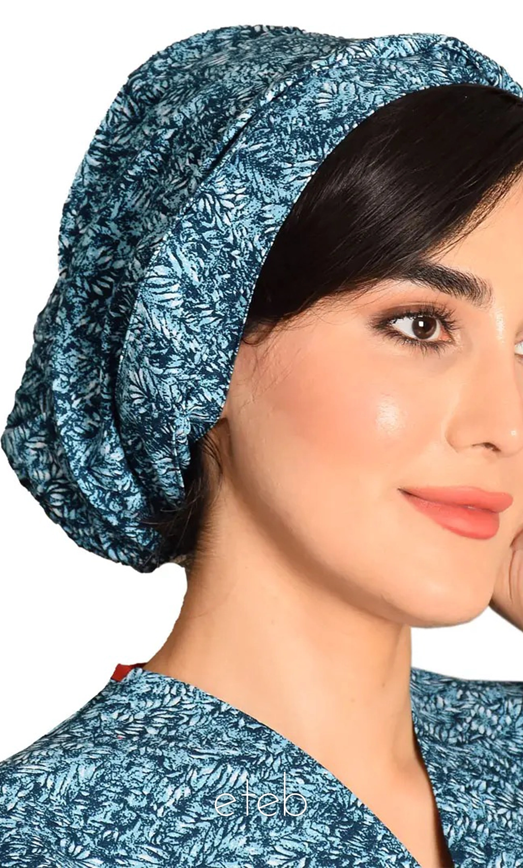 کلاه گره ای حجاب طرحدار ICS6148
