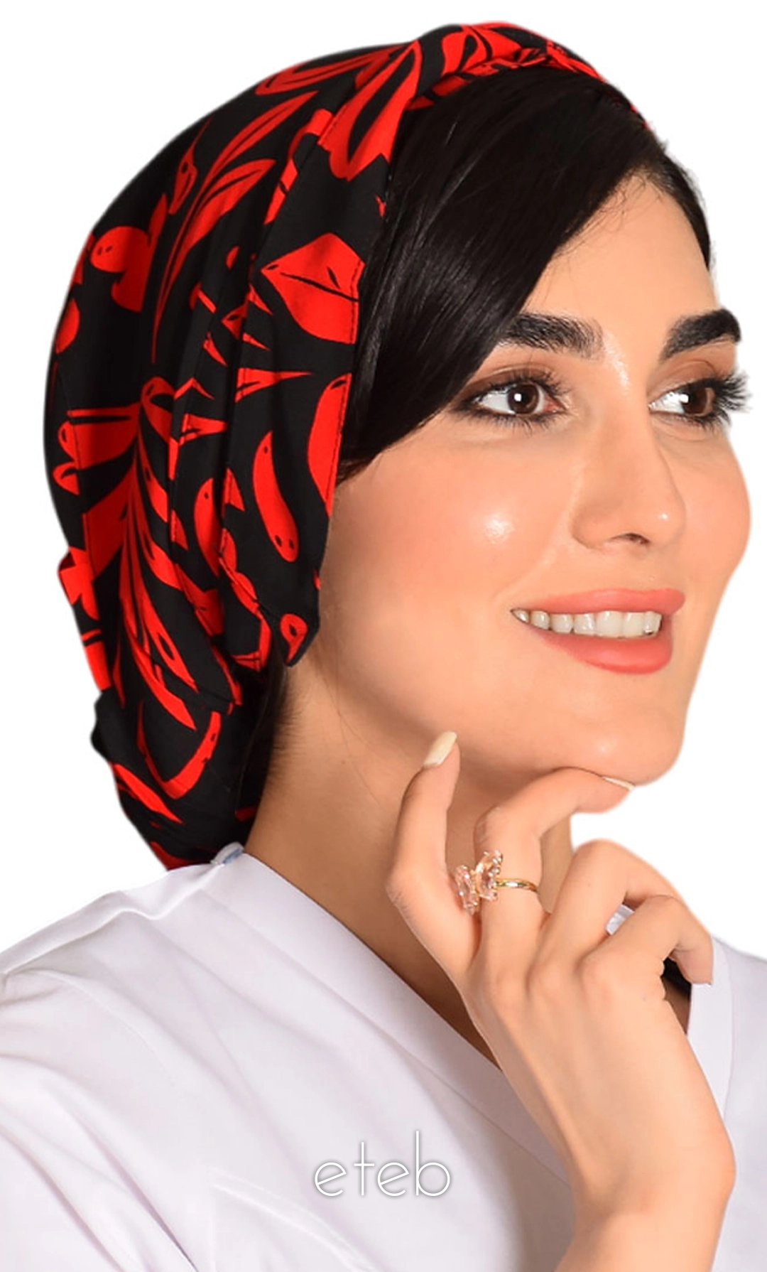 کلاه گره ای حجاب طرحدار ICS6130