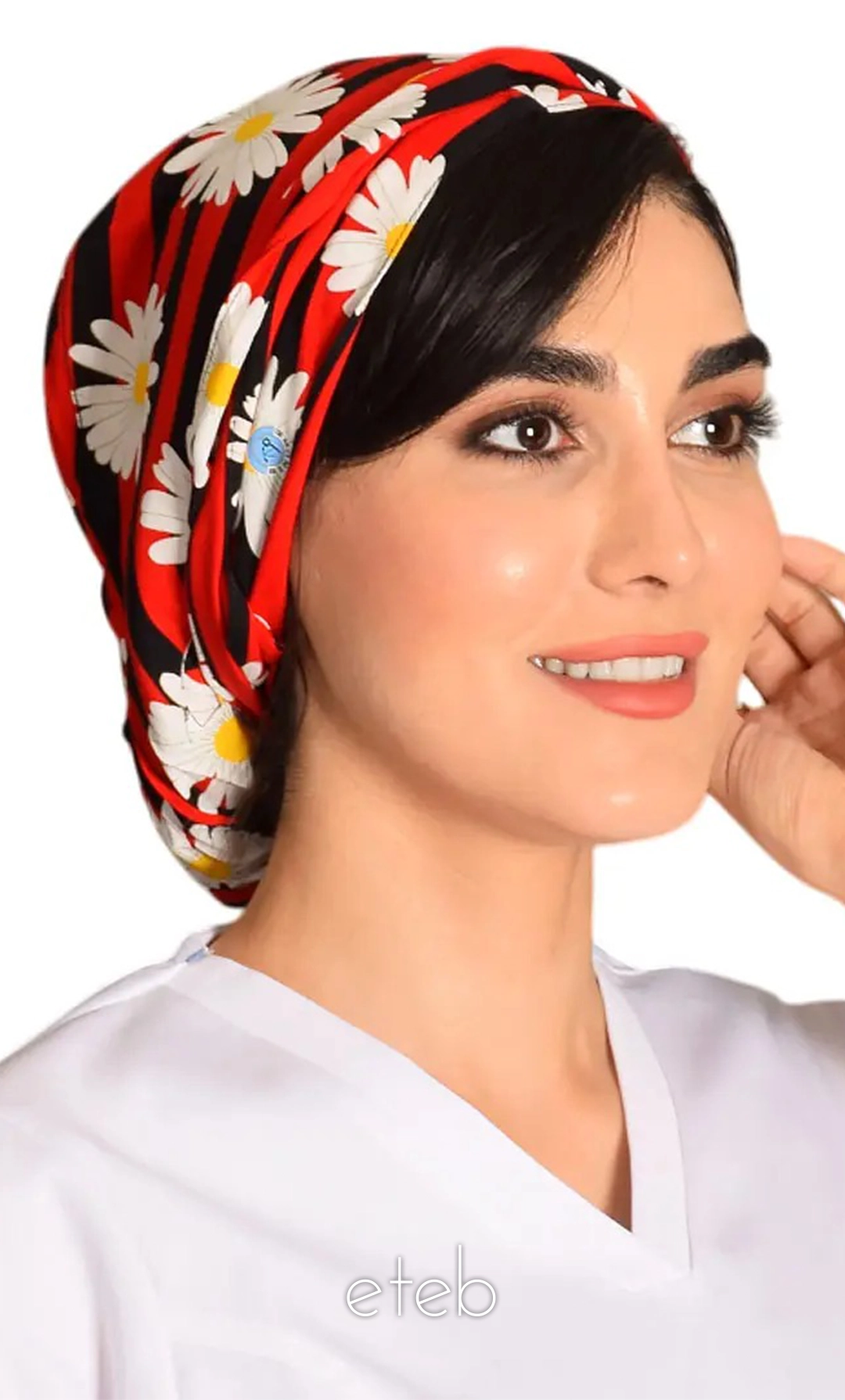 کلاه گره ای حجاب طرحدار ICS6132
