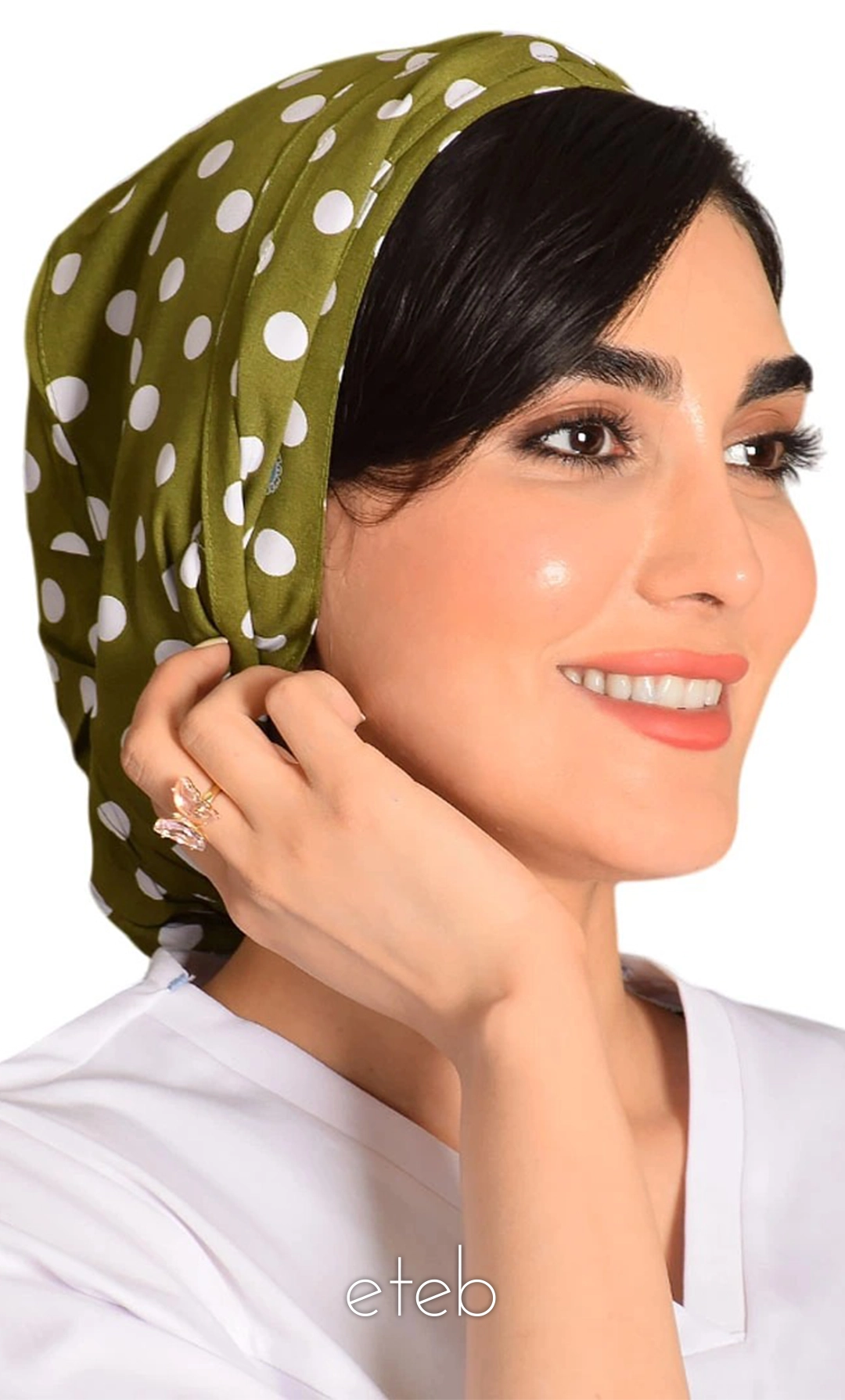 کلاه گره ای حجاب طرحدار ICS6134