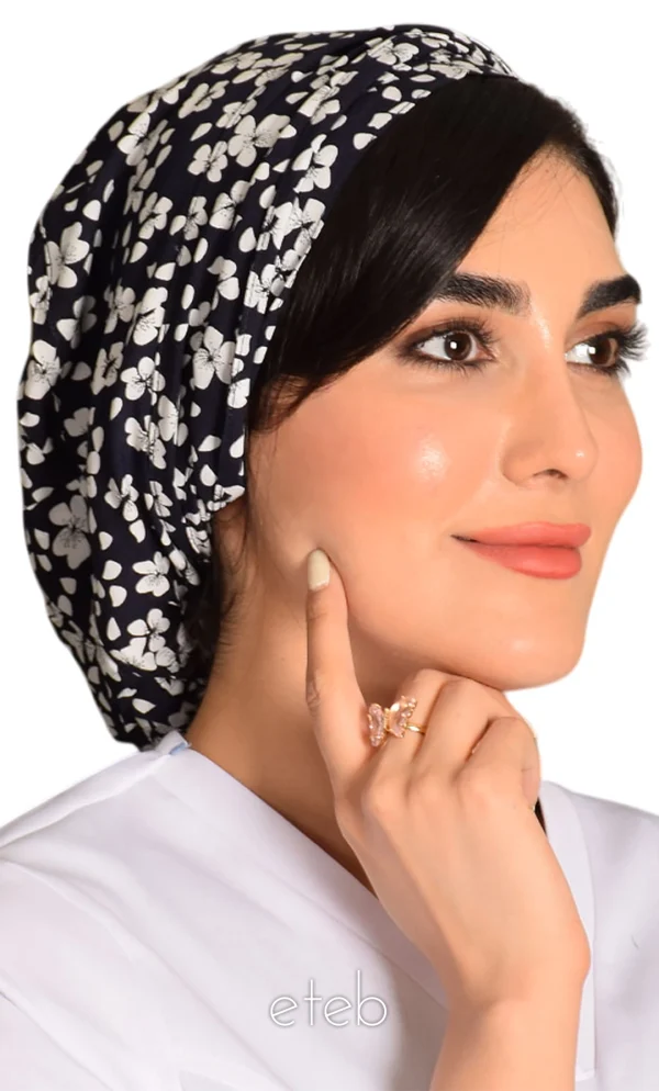 کلاه گره ای حجاب طرحدار ICS6138