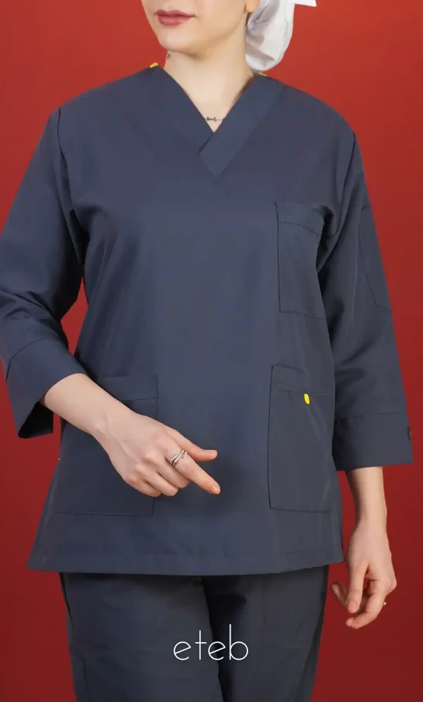 نوک مدادی - تونیک شلوار سیزگی آستین سه ربع ITA218