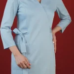 تونیک شلوار بنددار آسمانی