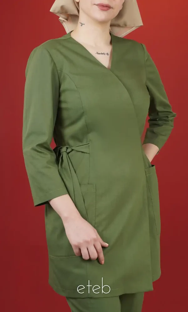 سبز - تونیک شلوار بنددار ITP103