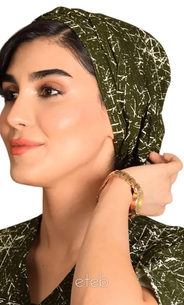 کلاه گره ای حجاب طرحدار ICS6142
