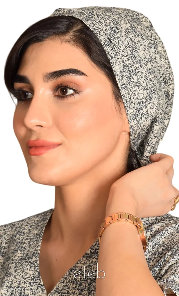 کلاه گره ای حجاب طرحدار ICS6143