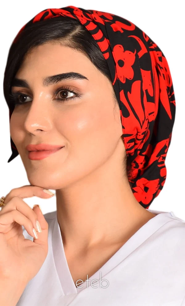 کلاه گره ای حجاب طرحدار ICS6130