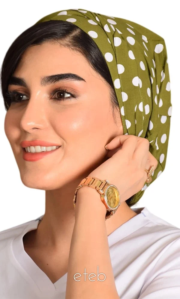 کلاه گره ای حجاب طرحدار ICS6134