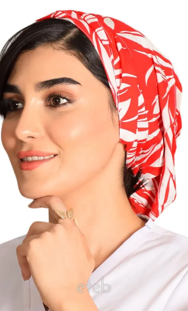 کلاه گره ای حجاب طرحدار ICS6135