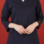 سورمه ای - تونیک شلوار سیزگی پلاس ITA403