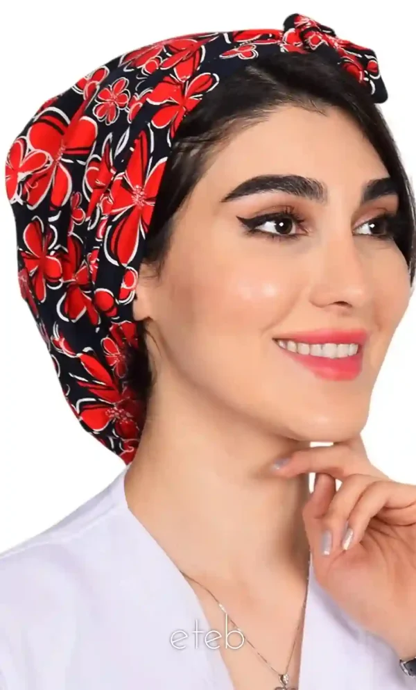 کلاه گره ای حجاب طرحدار ICS6151