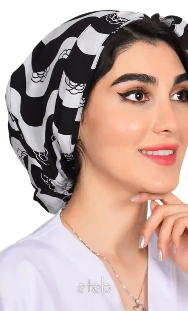 کلاه گره ای حجاب طرحدار ICS6153