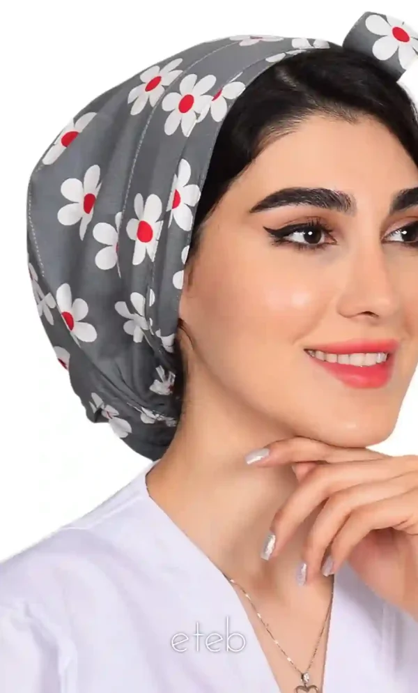 کلاه گره ای حجاب طرحدار ICS6157