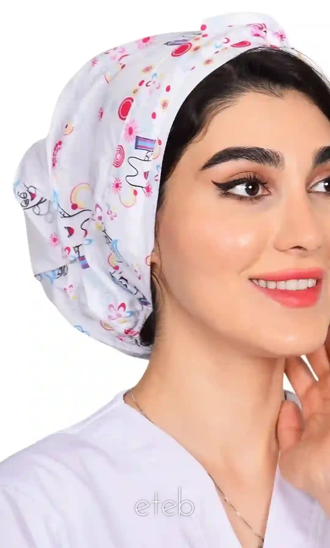 کلاه گره ای حجاب طرحدار ICS6161